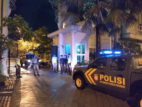 Sabhara Polresta Pekanbaru Patroli Rumah Kosong